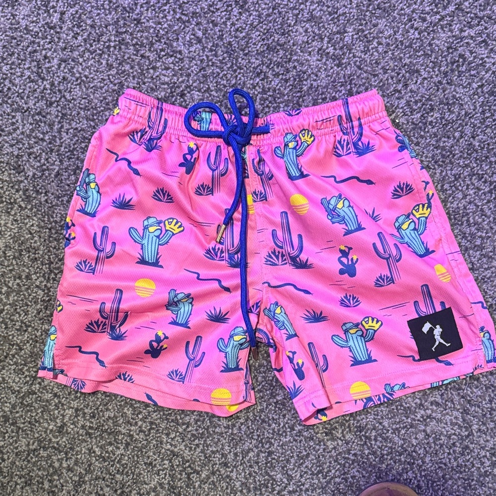 Cactus Print Kids Shorts - Pink